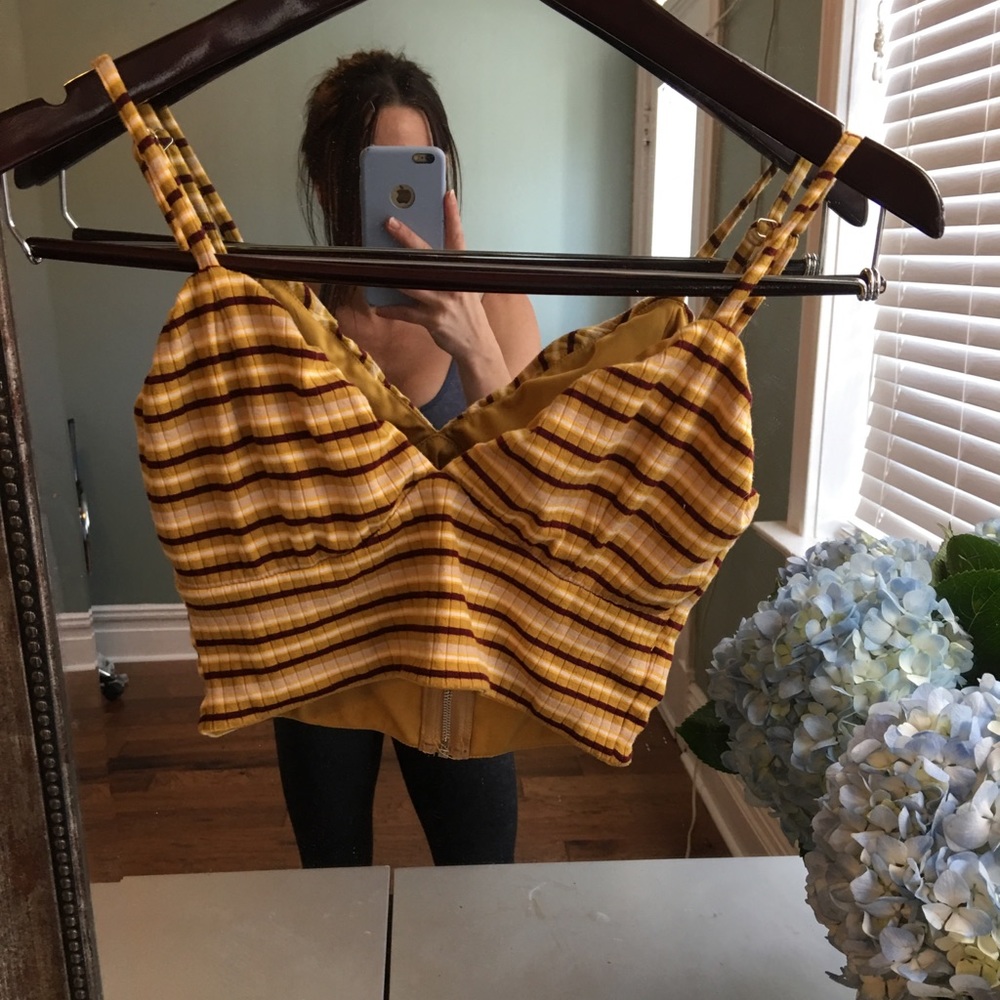 Striped Tigermist crop top and bell bottom set